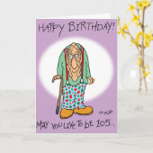 Carte Vivez jusqu'à 105 ans (Fleur jaune)