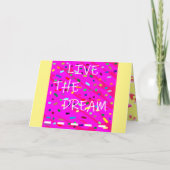 Carte Vivez le rêve avec une célébration rose et crème (Devant)