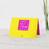 Carte Vivez le texte de rêve tout rose et citron (Dos)