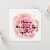 Carte Vivez une Vie Merveilleuse Ensemble, Mariage (Devant/Arrière en situation)