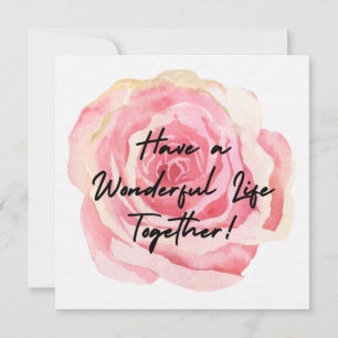 Carte Vivez une Vie Merveilleuse Ensemble, Mariage