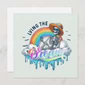 Carte Vivre le rêve - Squelette (Devant / Derrière)