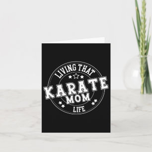Carte Vivre Que Karate Maman Vie École Sport Mal Amusant