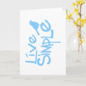 Carte Vivre Simplement (Fleur jaune)