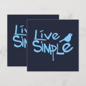 Carte Vivre Simplement (Devant / Derrière)