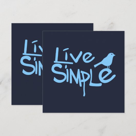 Carte Vivre Simplement (Devant / Derrière)