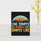 Carte Vivre Simplement Pour Que D'Autres Puissent Simple (Fleur jaune)