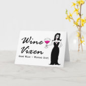 Carte Vixen "Bon Vin = Fille Malade" (Fleur jaune)