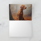 Carte Vizsla à l'automne Feuilles automne Inspire (Intérieur)