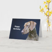 Carte Vizsla Brown Chien photo Anniversaire (Fleur jaune)