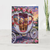 Carte Vizsla Dog Valentine's Day (Devant)