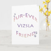 Carte Vizsla Furever Friend (Fleur jaune)