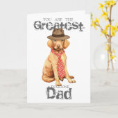 Carte Vizsla Papa (Fleur jaune)