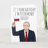 Carte VLADIMIR POUTINE : C'est ton anniversaire (Devant)