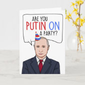 Carte VLADIMIR POUTINE : Es-tu Poutine dans un parti ? (Fleur jaune)
