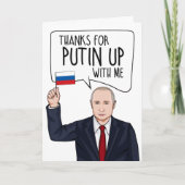 Carte VLADIMIR POUTINE : Merci Poutine avec moi (Devant)
