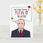 Carte VLADIMIR POUTINE : Poutine, Plus Tard (Fleur jaune)