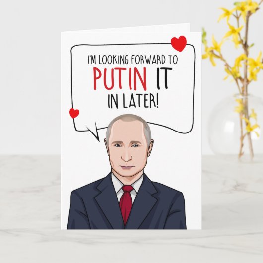 Carte VLADIMIR POUTINE : Poutine, Plus Tard (Fleur jaune)