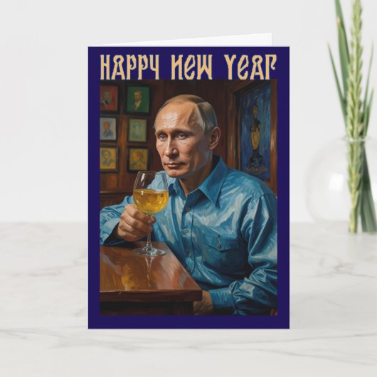 Carte Vladimir Putin Happy New Year Card Russian (Devant)