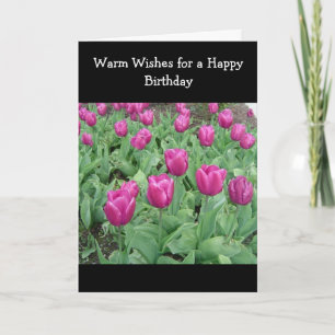 Carte Vœu d'anniversaire de la parcelle de tulipes