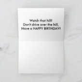 Carte voeu d'anniversaire de la voiture classique (Intérieur)