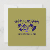 CARTE VOEU D'ANNIVERSAIRE DE MAMAN (Devant)