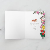 Carte Vœu d'anniversaire détendu femme (Intérieur)