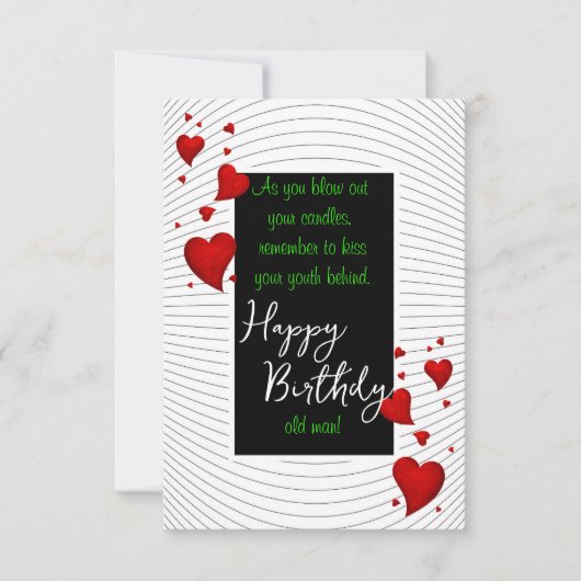 Carte Vœu d'anniversaire drôle (Devant)