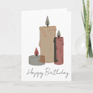 Carte Vœu d'anniversaire minimaliste moderne
