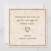 Carte Vœu de fête de Beltane (Dos)