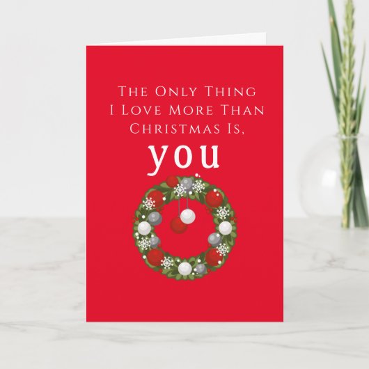 Carte Vœu de Noël Je vous veux (Devant)