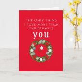 Carte Vœu de Noël Je vous veux (Fleur jaune)