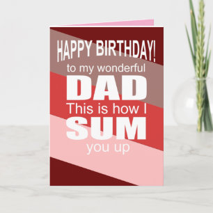Carte voeu drôle de joyeux anniversaire à papa