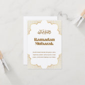Carte Vœu Eid Moubarak (Devant/Arrière en situation)