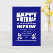 Carte voeu joyeux anniversaire drôle neveu (Fleur jaune)