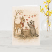 Carte Vœux chaleureux de la forêt (Fleur jaune)