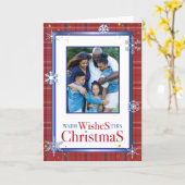 Carte Vœux chaleureux Flocons élégants (Fleur jaune)