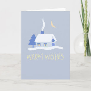 Carte Vœux chaleureux Joyeuses Fêtes de Noël Scène hiver