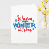 Carte Vœux chaleureux pour l'hiver (Fleur jaune)