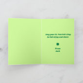 Carte Vœux chanceux de la Saint-Patrick (Intérieur)