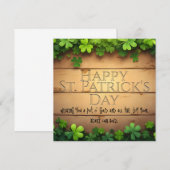 Carte Vœux chanceux de la Saint-Patrick 🍀 (Devant / Derrière)