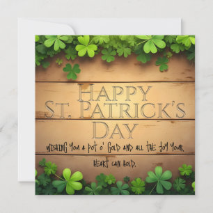 Carte Vœux chanceux de la Saint-Patrick 🍀