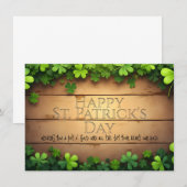 Carte Vœux chanceux de la Saint-Patrick 🍀 (Devant / Derrière)