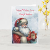 Carte Voeux chauds pour un Joyeux Noël Blank Holiday (Fleur jaune)