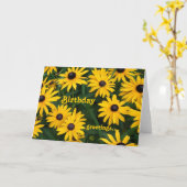 Carte Vœux d'anniversaire (Fleur jaune)