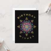 Carte Voeux d'anniversaire (Devant/Arrière en situation)