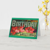 Carte Voeux d'anniversaire (Fleur jaune)