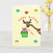 Carte Voeux d'anniversaire (Fleur jaune)