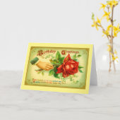 Carte Voeux d'anniversaire (Fleur jaune)