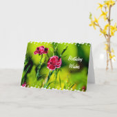 Carte voeux d'anniversaire (Fleur jaune)